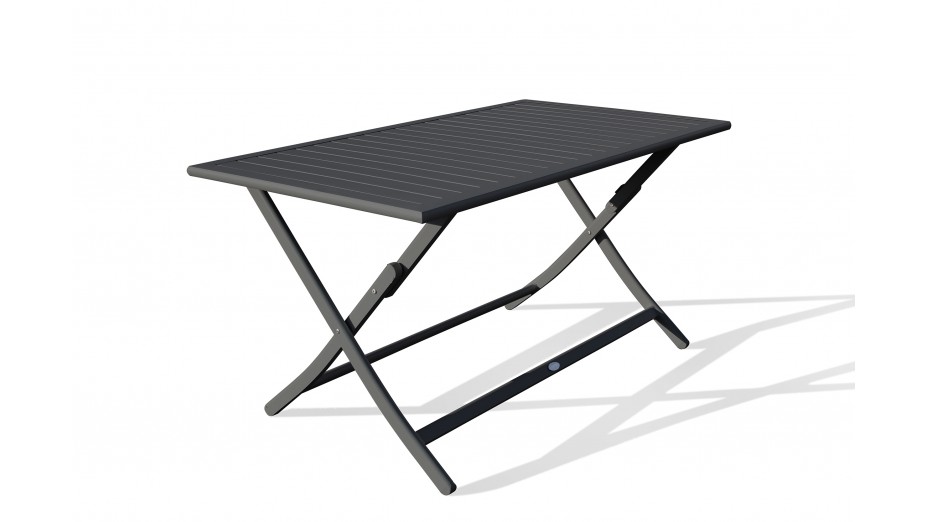 Table de jardin pliante MARIUS (140x80 cm) en aluminium - GRIS ANTHRACITE