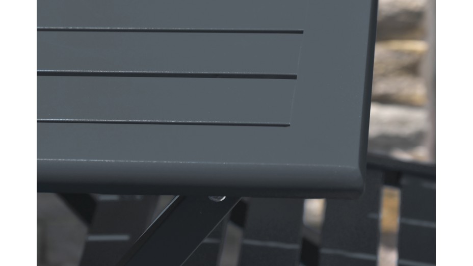 Table de jardin pliante MARIUS (140x80 cm) en aluminium - GRIS ANTHRACITE