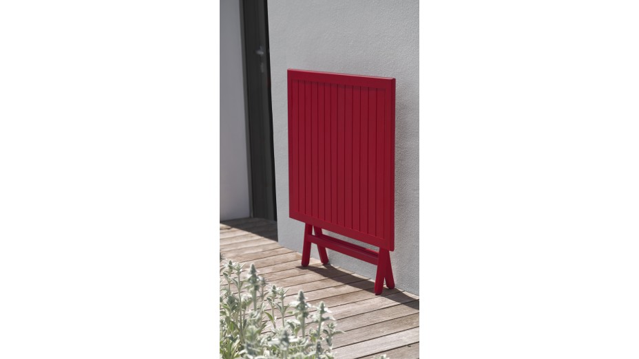Guéridon de jardin pliant MARIUS (70x70 cm) en aluminium - CARMIN