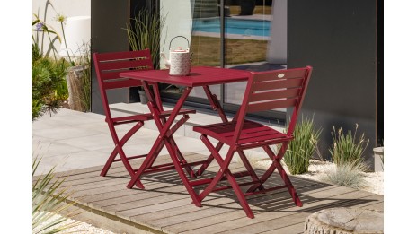 Chaise de jardin pliante MARIUS en aluminium - CARMIN