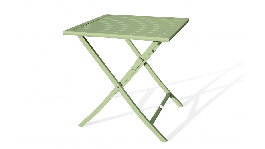 Guéridon de jardin pliant MARIUS (70x70 cm) en aluminium - VERT LAGUNE