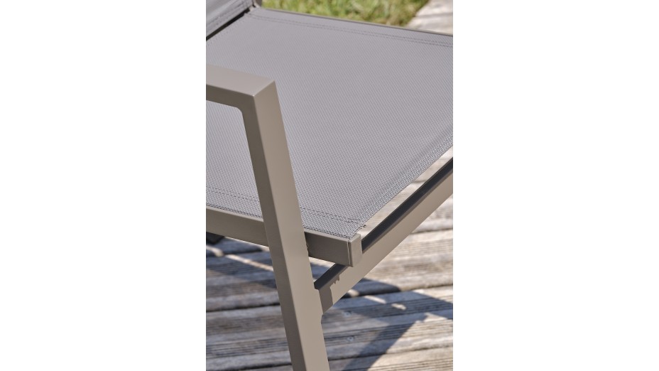 Lot composé de 2 fauteuils de jardin FLORIDE-FT-QUARTZ empilables