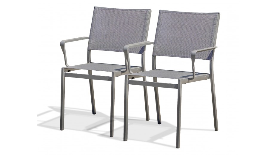 Lot composé de 2 fauteuils de jardin STOCKHOLM-FT empilables