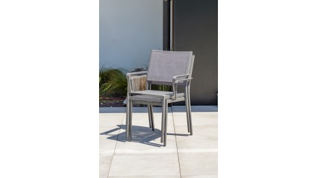 Lot composé de 2 fauteuils de jardin STOCKHOLM-FT empilables