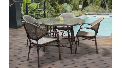Lot composé de 2 fauteuils de jardin USHUAIA-FT empilables