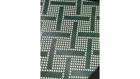 Fauteuil de jardin empilable BISTRO en aluminium effet bois et textilène - VERT
