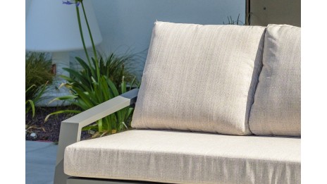 Salon bas de jardin IBIZA 5 places en aluminium - GRIS ANTHRACITE