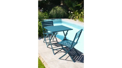 Lot composé de 2 chaises de jardin pliantes MARIUS-CP-CANARD