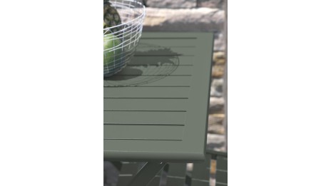 Guéridon de jardin pliant MARIUS (70x70 cm) en aluminium - VERT KAKI