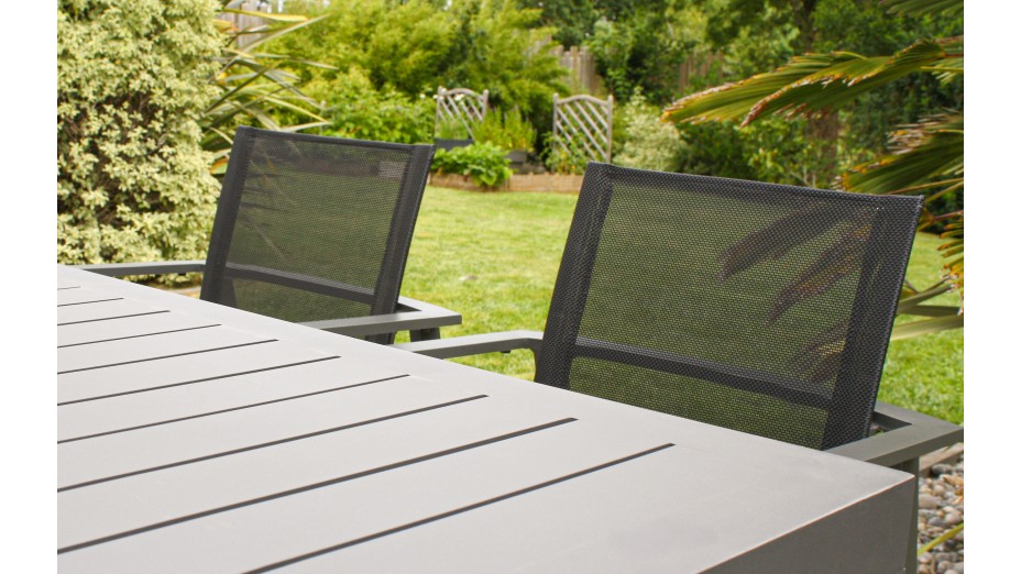 Lot composé de 2 fauteuils de jardin ALU-MIAMI-FT empilables