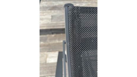 Lot composé de 2 bains de soleil BARCELONA-CL-NOIR empilables