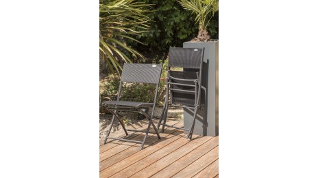 Lot composé de 6 chaises de jardin C43-NTN pliantes