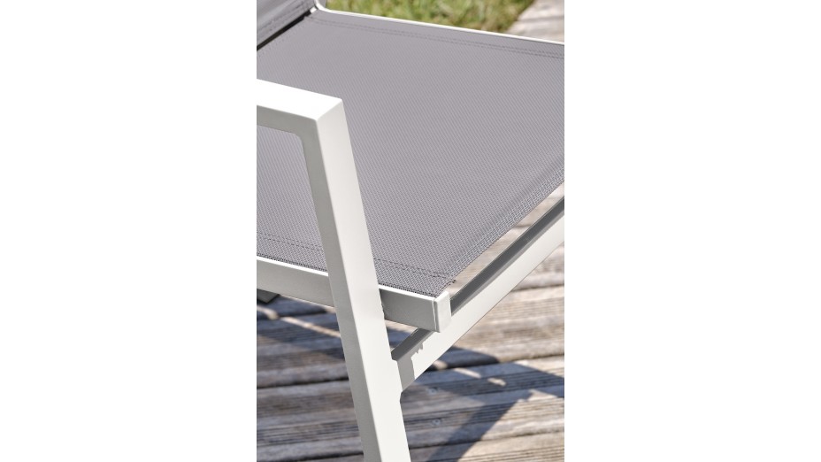Lot composé de 2 fauteuils de jardin FLORIDE-FT-BLANC empilables
