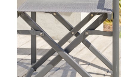 Lot composé d'une table de jardin HONFLEUR-TB250 avec rallonge et de 8 fauteuils pliants HONFLEUR-DC