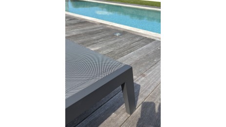 Lot composé de 2 bains de soleil multi-positions IBIZA-CL-NOIR