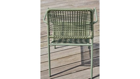 Lot composé de 2 fauteuils de jardin empilables MARCEAU-FT-OLIVE