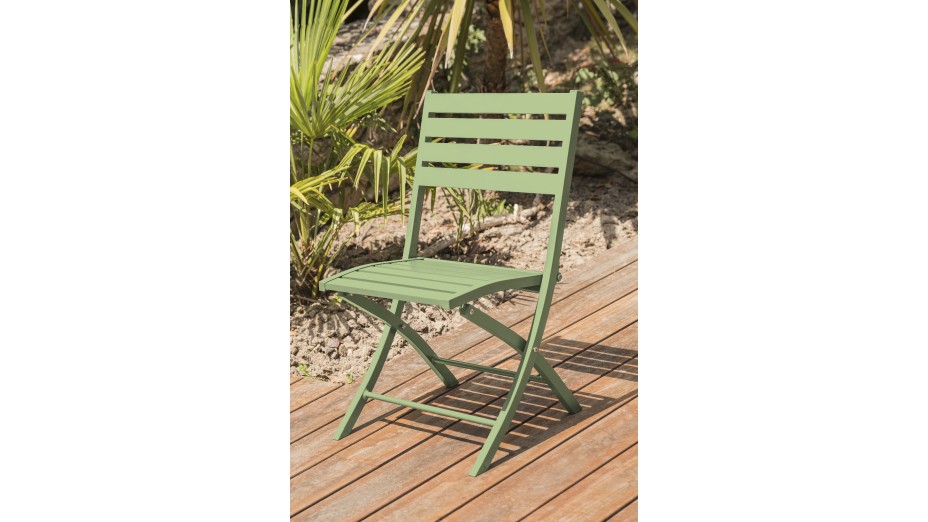 Lot composé de 2 chaises de jardin pliantes MARIUS-CP-LAGUNE