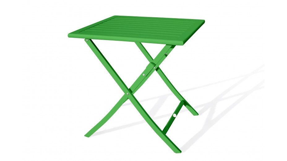 Guéridon de jardin pliant MARIUS (70x70 cm) en aluminium - VERT PRAIRIE