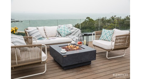 Table Brasero Manhattan gris foncé