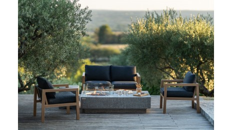 Table brasero Metropolis gris clair
