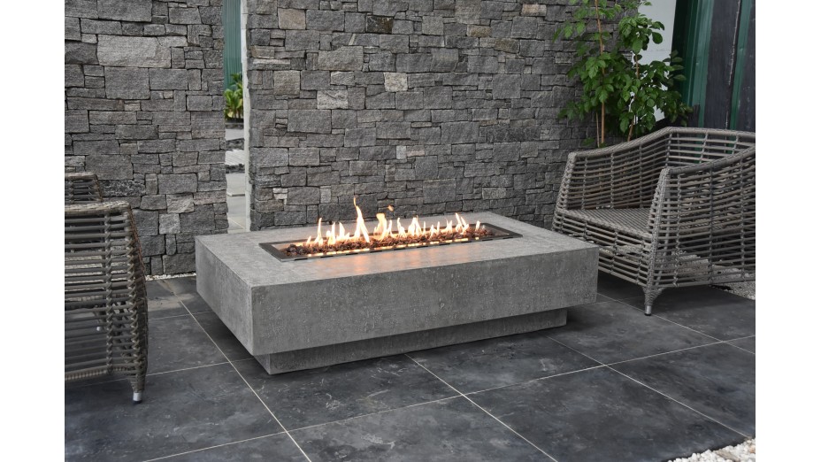 Table brasero Hampton gris clair