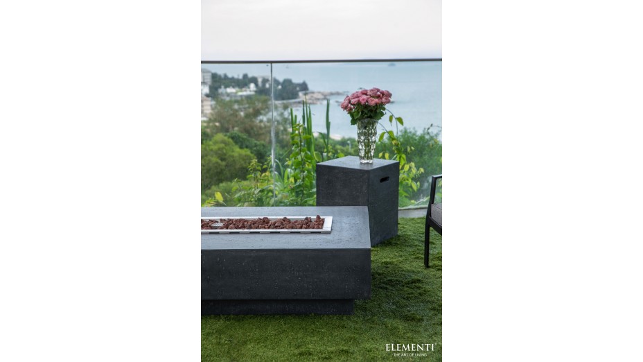 Table brasero Hampton gris foncé