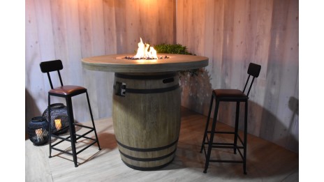 Table brasero Lafite Barel bois