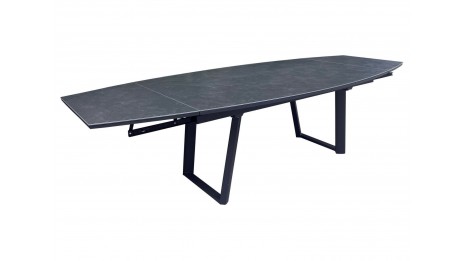 Table de jardin extensible ovale en céramique