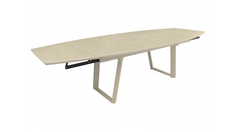 Table de jardin extensible ovale en céramique