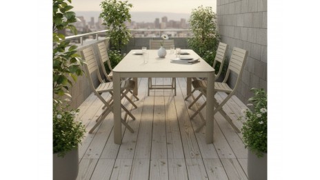 Table Alma 140/180 cm, plateau céramique