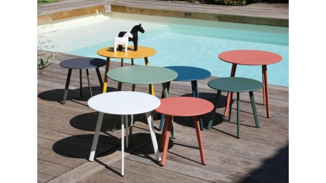 Table basse Massaï ronde 45 cm