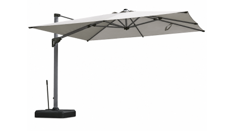 Parasol déporté 3x3 m, ouverture motorisée