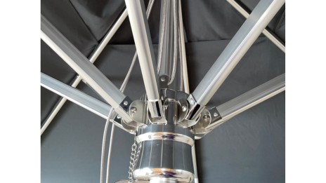 Parasol droit aluminium 3x3 m