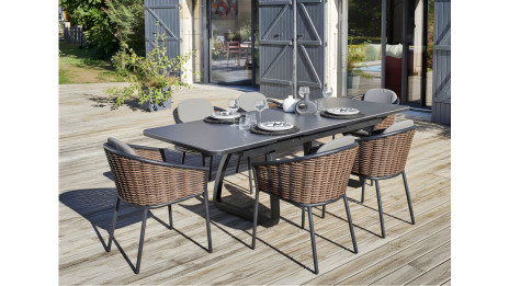 Table Oléron 180/240 cm, plateau Kedra®