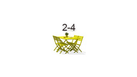Ensemble tables et chaises de jardin 2 à 4 personnes