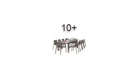 Ensemble tables et chaises de jardin 10 personnes et +