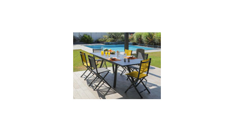 Ensemble table et chaises de jardin Alizé